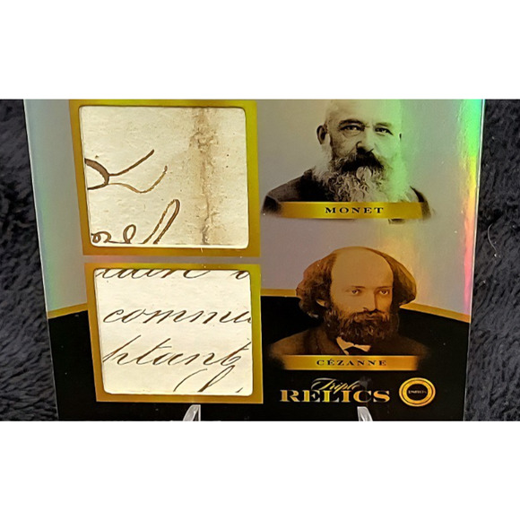 Monet, Munch & Cezanne Authentic Handwriting Relics Top Impressionist Artists - Picture 3 of 5